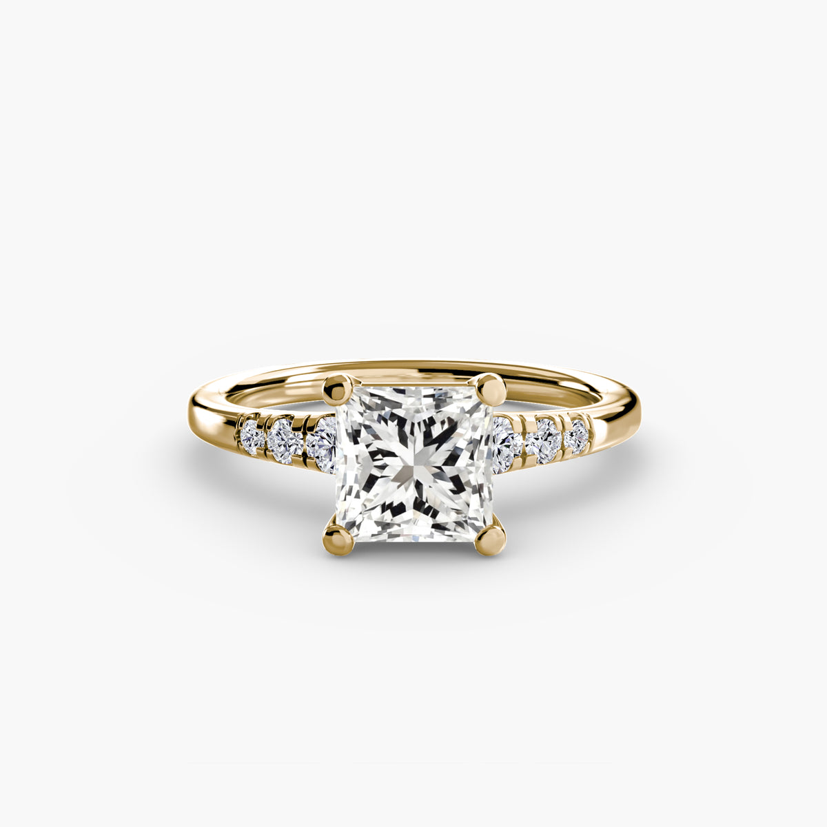 Ring Setting - 18K Yellow Gold (Cushion)