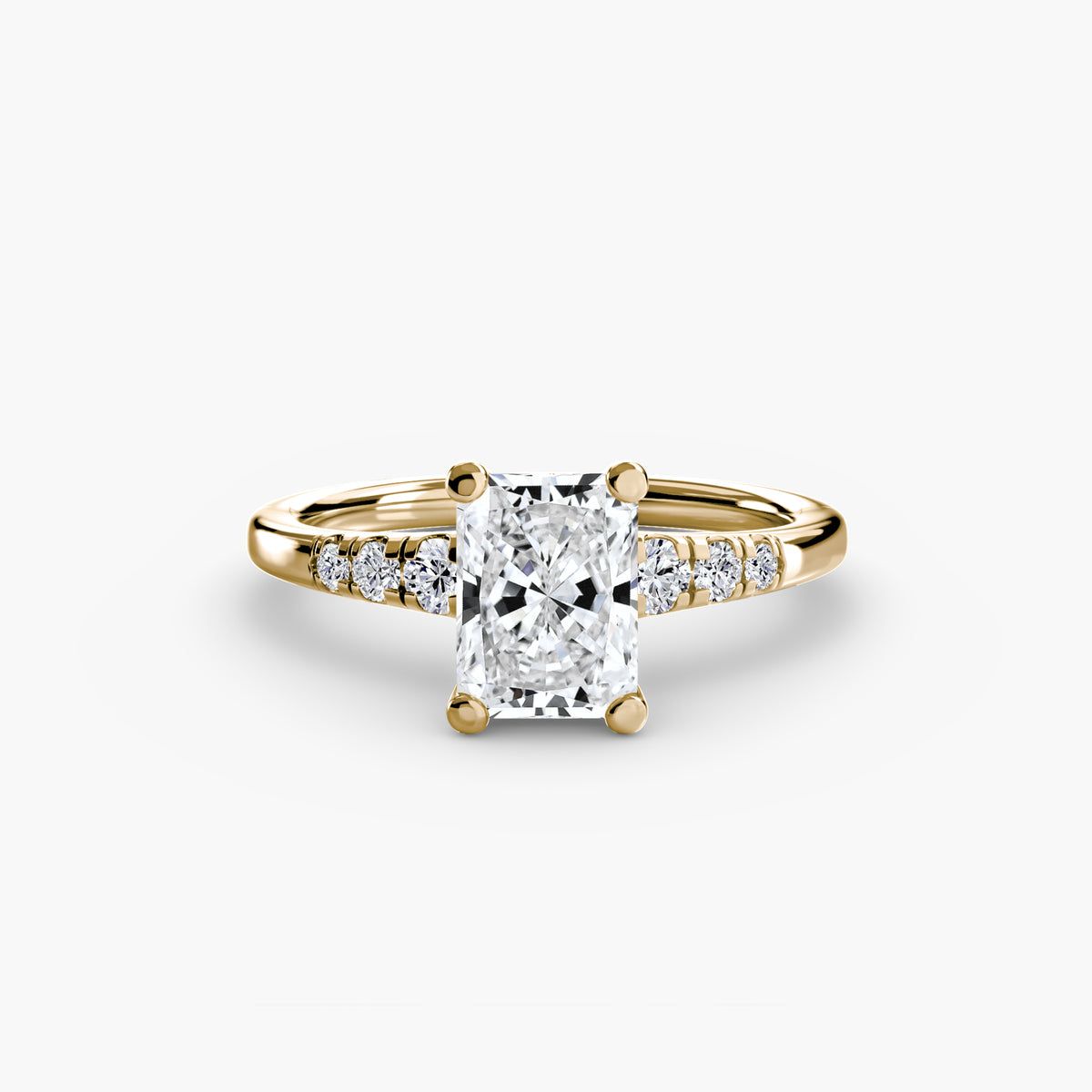 Ring Setting - 18K Yellow Gold (Asscher)