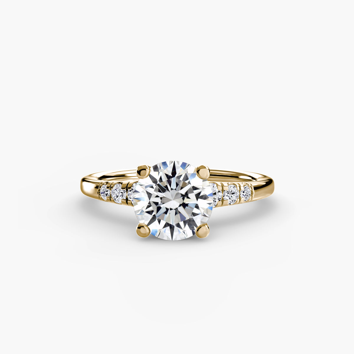 Ring Setting - 18K Yellow Gold (Princess)