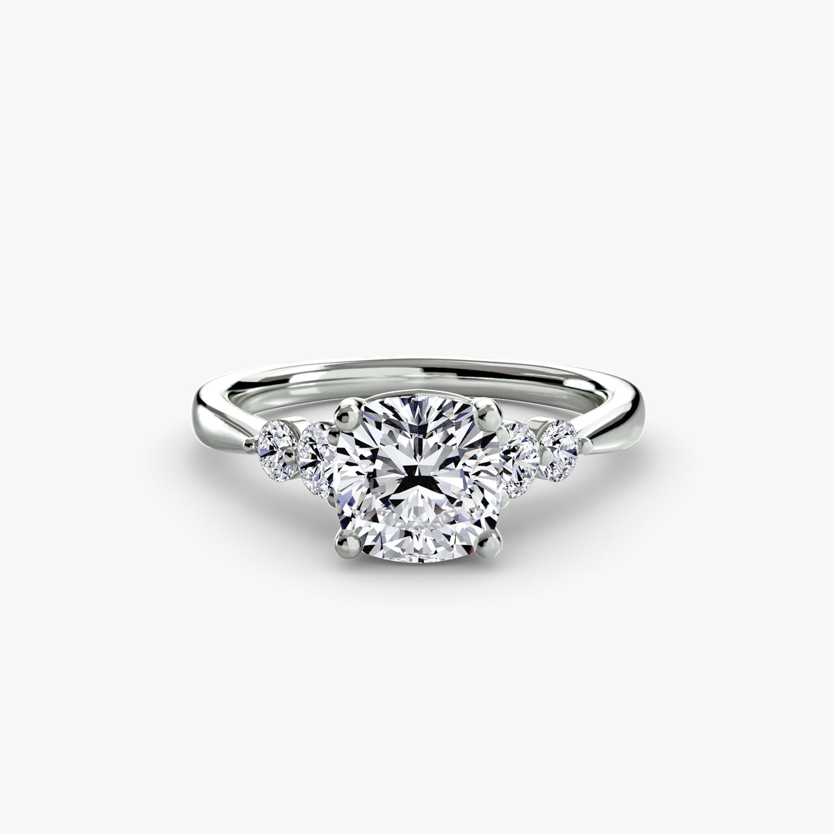 Ring Setting - 14K White Gold (Oval)
