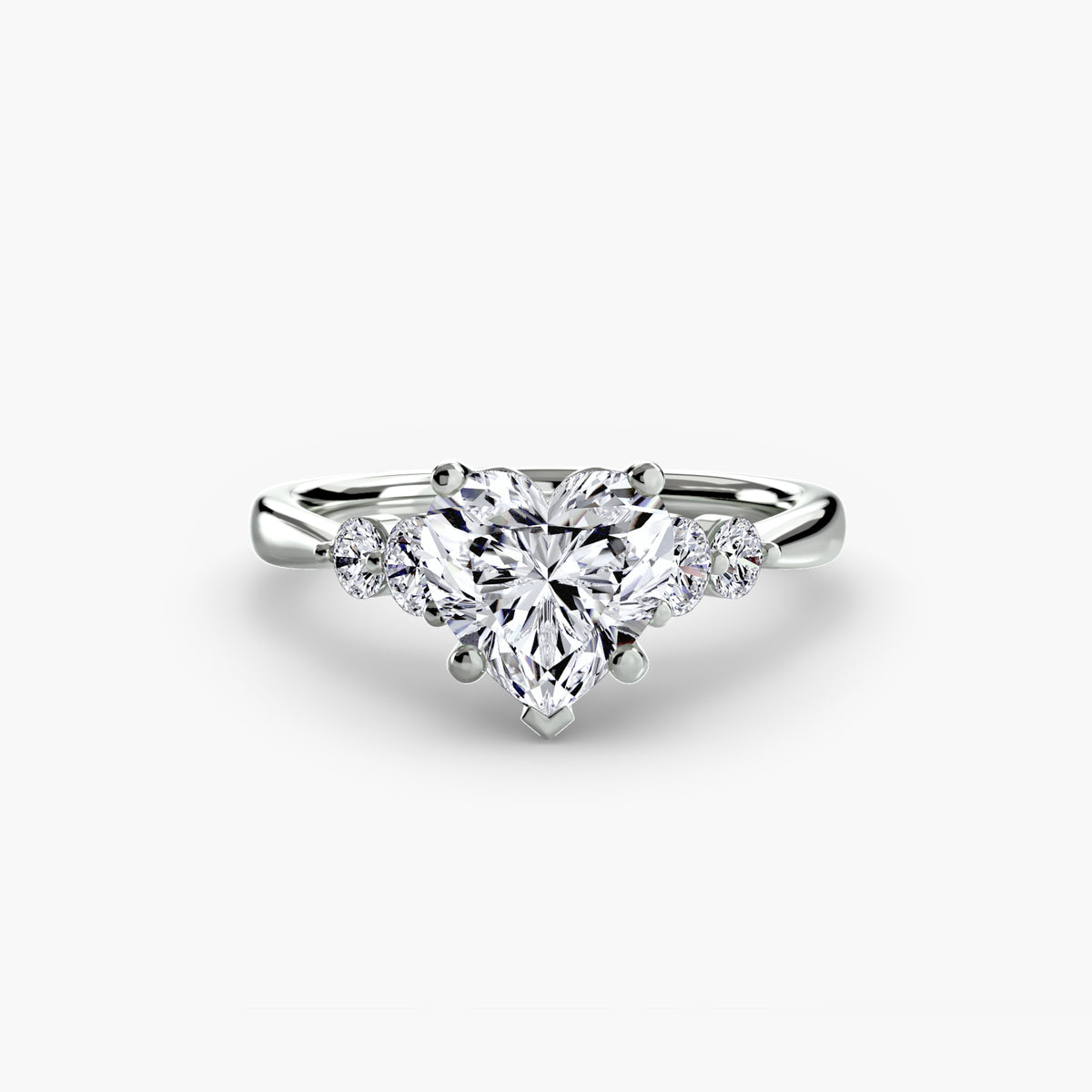 Ring Setting - 14K White Gold (Radiant)
