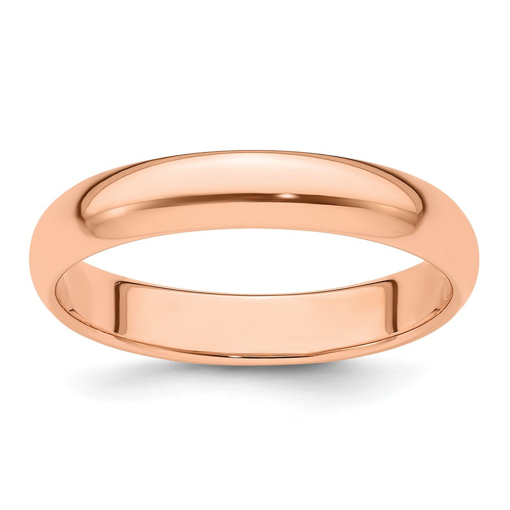 14k Rose Gold 4mm Half Round Band