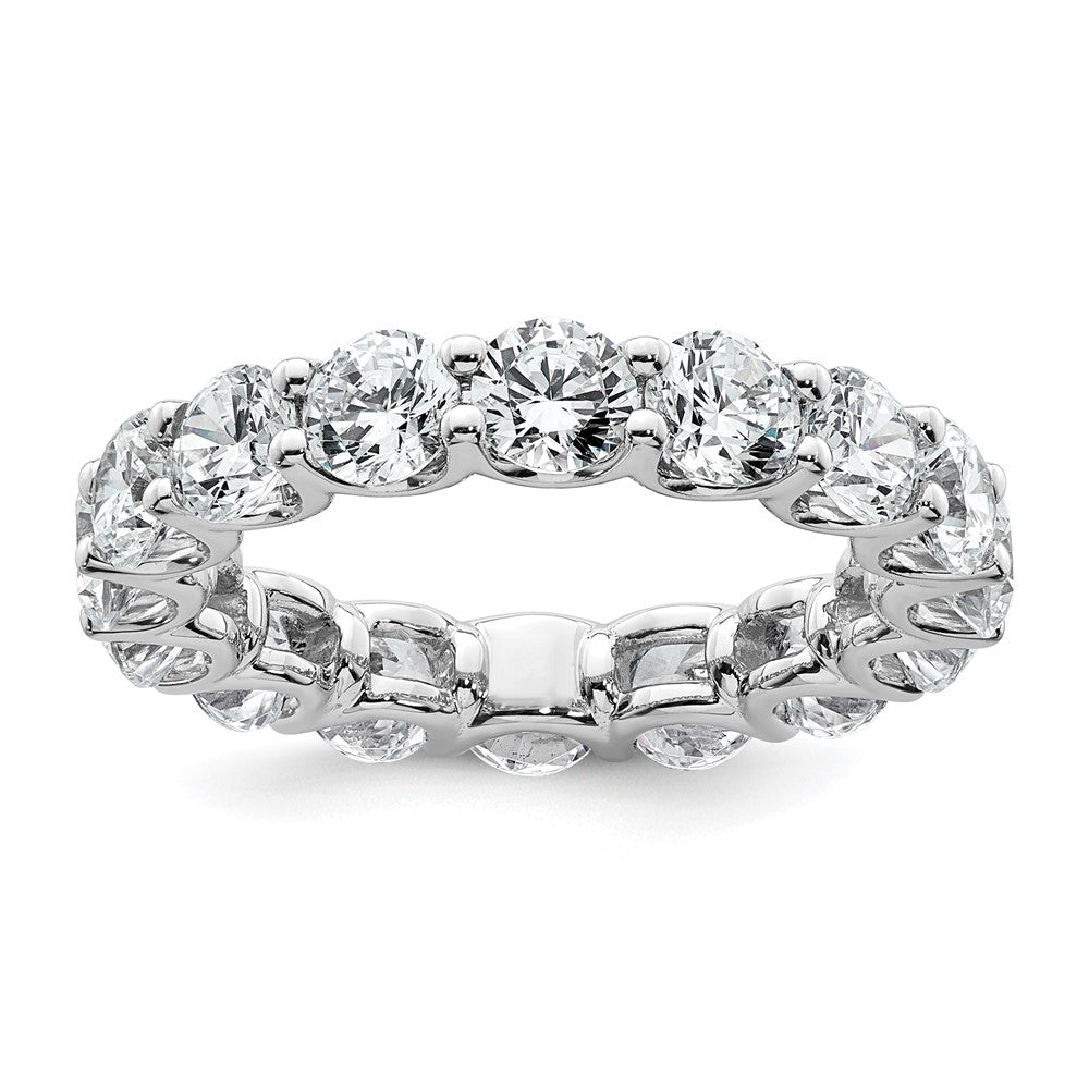 14k White Gold 4 3/4ct Lab Grown Dia VS+ F+ Round Comp Eternity Band