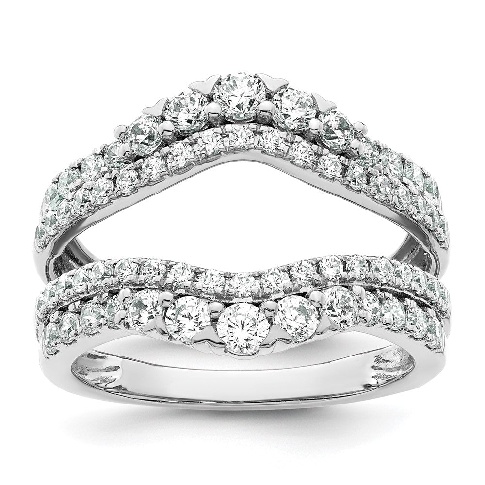 14k White Gold 1 1/4 ct Lab Grown Diamond VS/SI+ G+ Complete Ring Guard