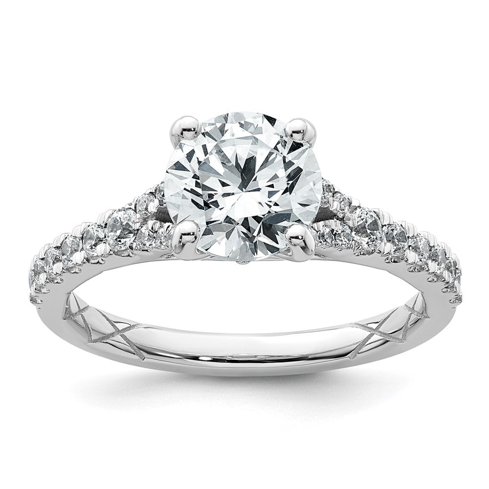14kw 1 3/4ct Cert Lab Grown Diamond VS/SI+ G+ Round Complete Eng Ring