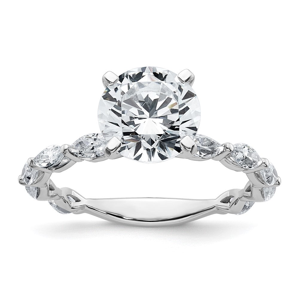 True Origin 14kw 5/8 ct Lab Grown Diamond VS+ F+ Round S/M Eng. Ring