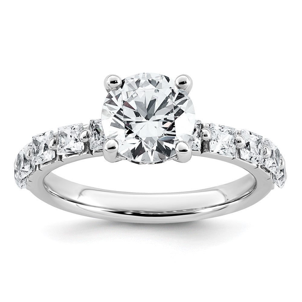 14kw 2 1/2ct Certified Lab Grown Diamond VS+ F+ Round Comp Eng Ring