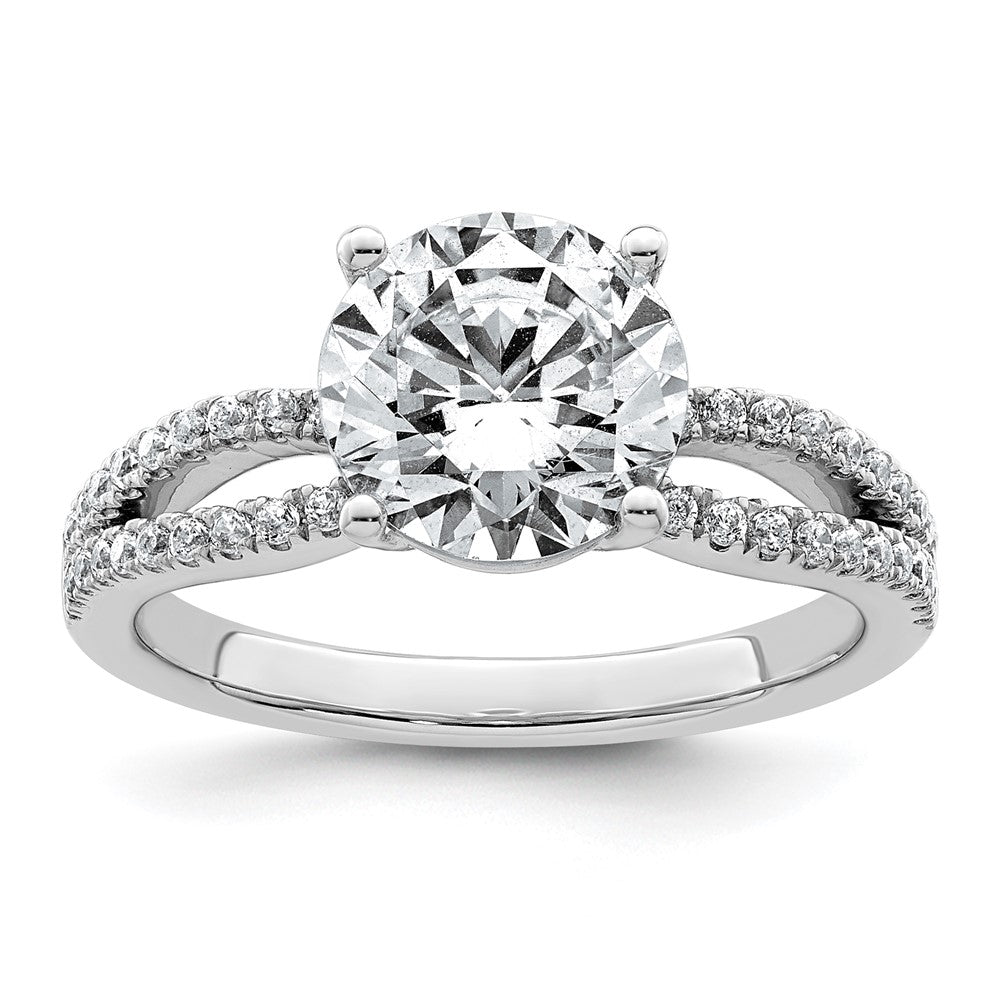 14kw 2 1/2ct Lab Grown Diamond VS+ F+ Round Complete Eng Ring