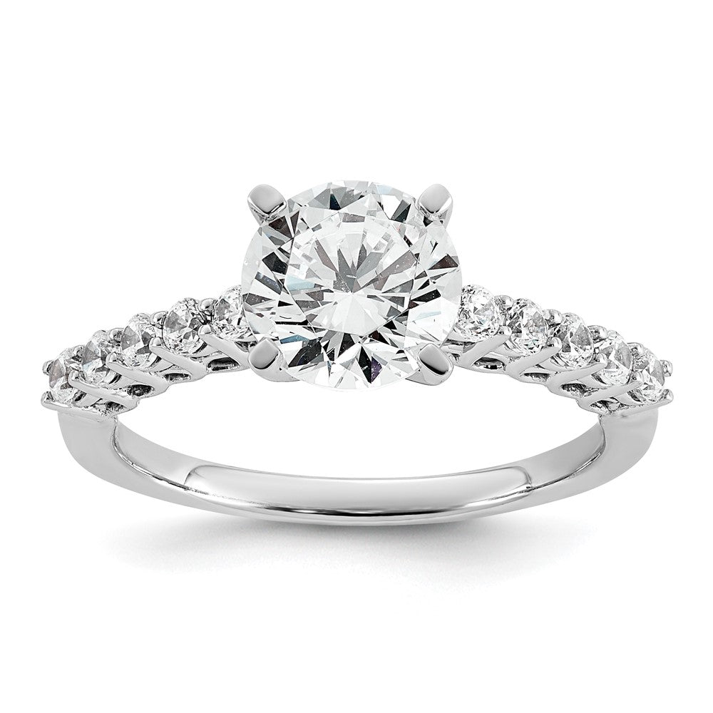 14kw 1 7/8ct Certified Lab Grown Diamond VS+ F+ Round Complete Eng Ring