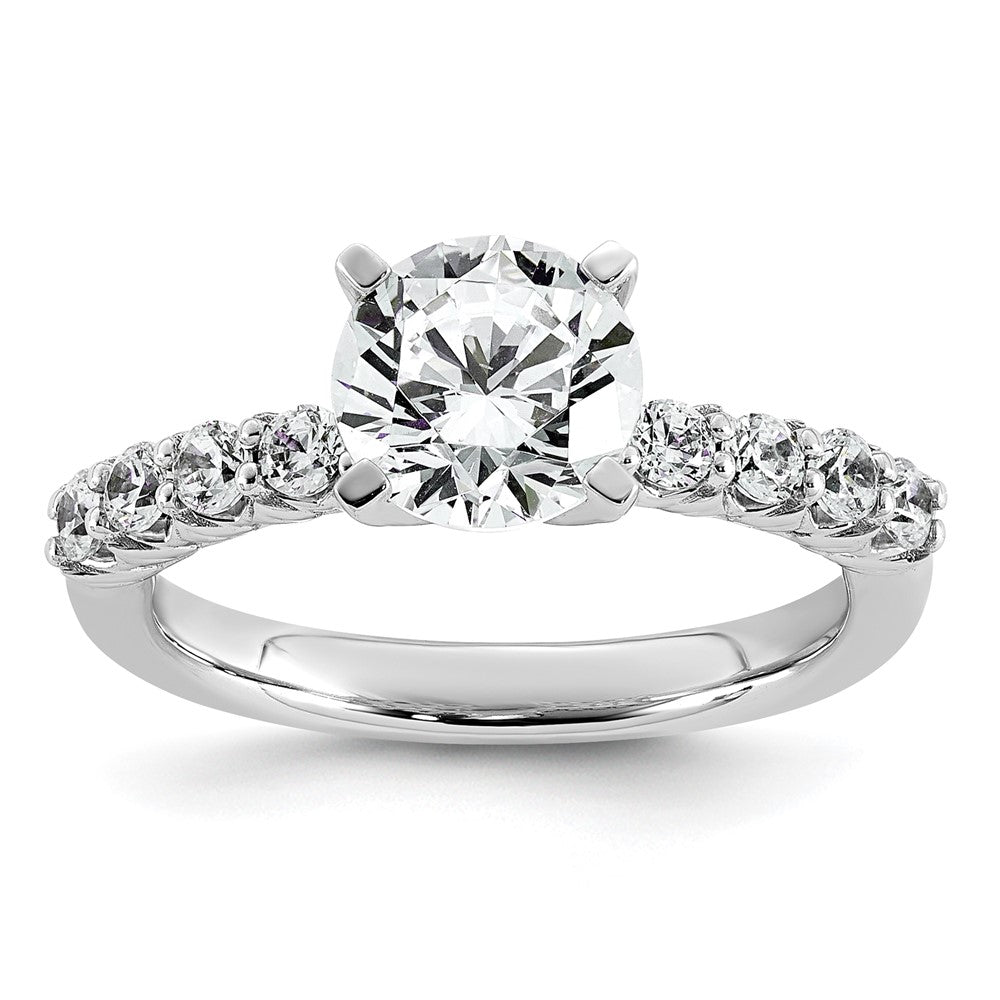 14kw 1 7/8ct Certified Lab Grown Diamond VS+ F+ Round Complete Eng Ring