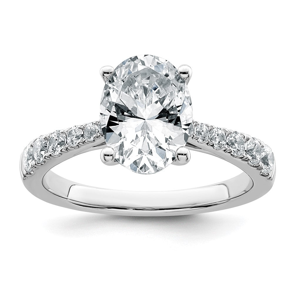 14kw 3ct Certified Lab Grown Diamond VS+ F+ Oval Complete Eng Ring