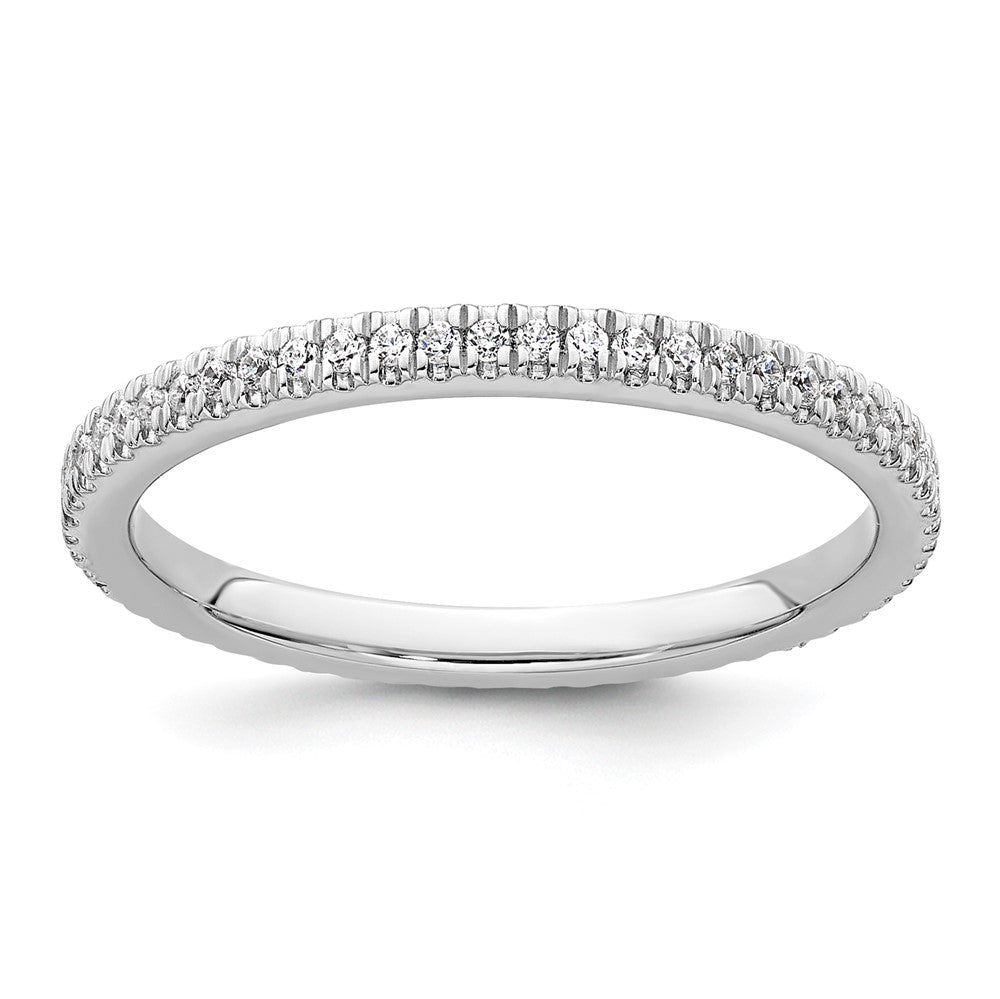 14k White Gold 1/4ct Lab Grown Diamond VS+ F+ Complete Wedding Band