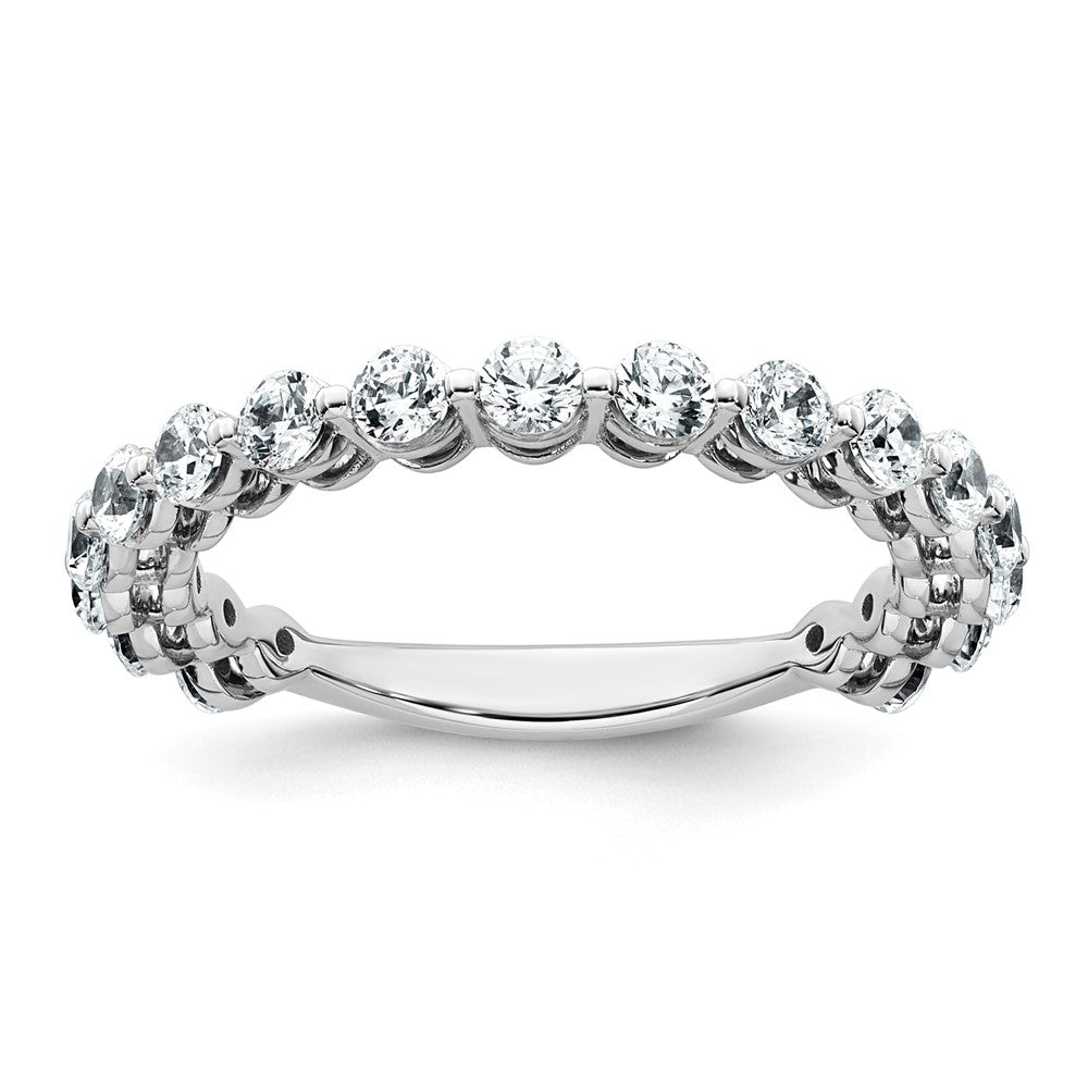 14k White Gold 1ct Lab Grown Diamond VS+ F+ Complete Wedding Band