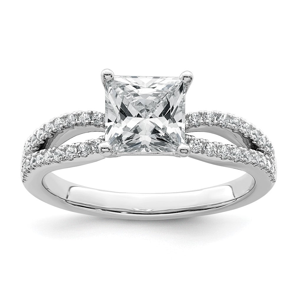 14kw 1 3/4 carat Cert Lab Grown Diamond VS+ F+ Princess Complete Eng Ring