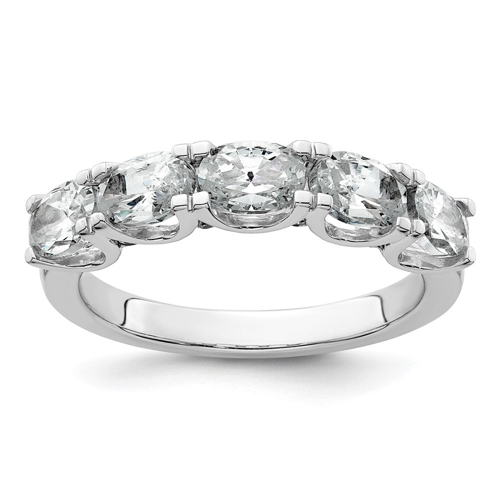 14k White Gold 1 1/2ct Lab Grown Diamond VS+ F+ Complete 5 Stone Band
