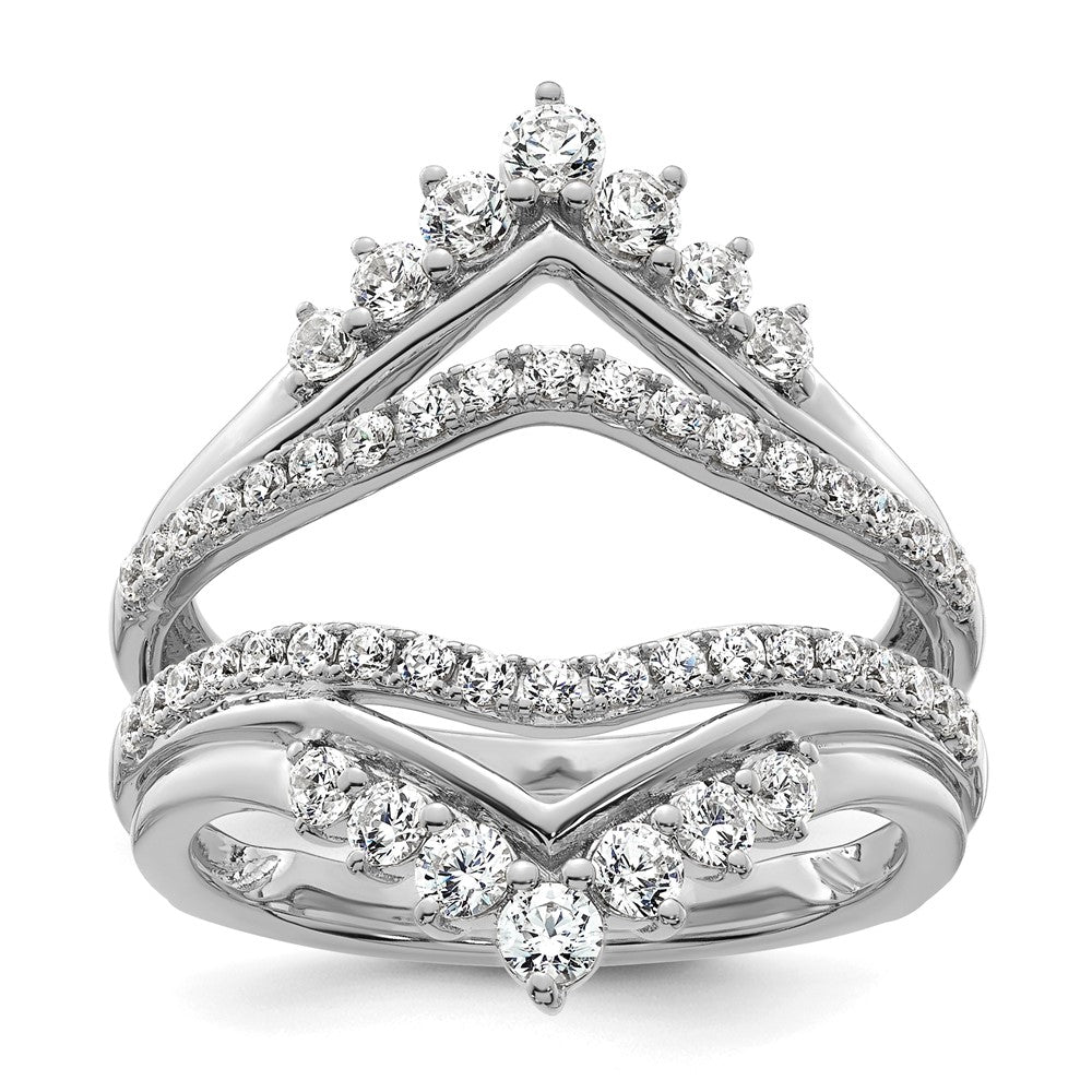 14k White Gold 1ct Lab Grown Diamond VS/SI+ G+ Complete Ring Guard