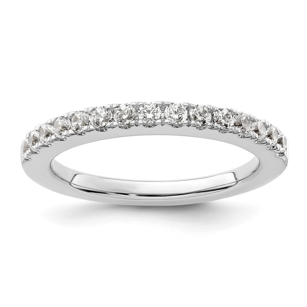 14k White Gold 1/2 ct Lab Grown Diamond VS/SI+ G+ Complete Wedding Band