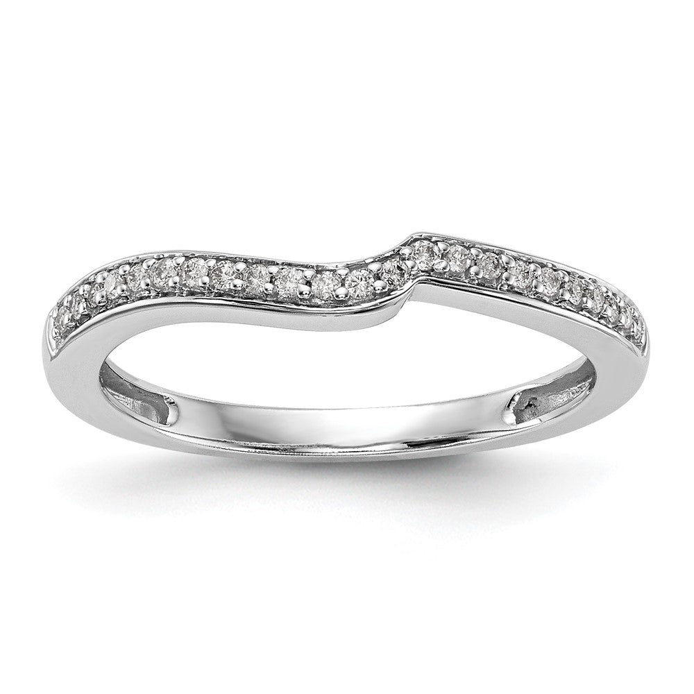 10k White Gold 1/10 ct Lab Grown Diamond VS/SI+ G+ Complete Wedding Band