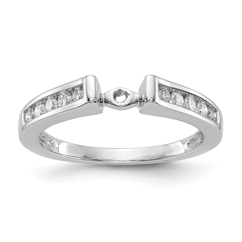 14k White Gold 1/4 ct Lab Grown Dia VS/SI+ G+ Semi Peg Set Engagement Ring