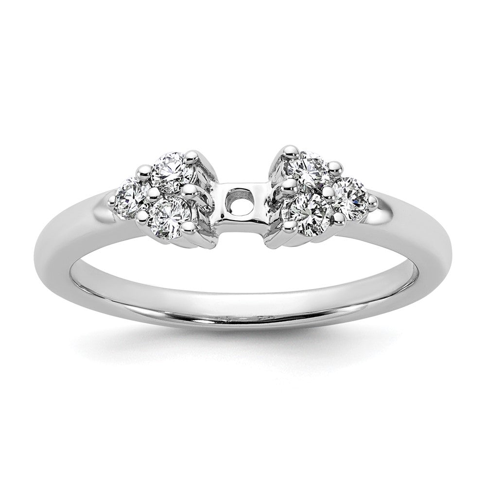 14kw 1/4 ct Lab Grown Dia VS/SI+ G+ Semi-Mount Peg Set Engagement Ring