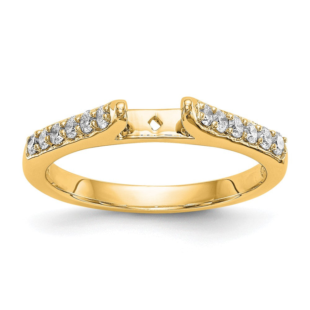 14k Two Tone 1/4 ct Lab Grown Dia VS/SI+ G+ Semi Peg Engagement Ring