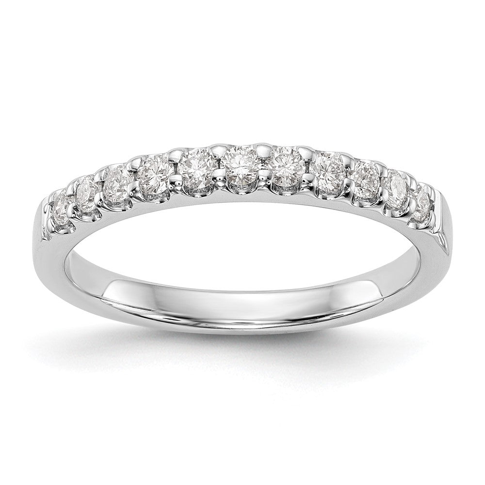 14k White Gold 1/3 ct Lab Grown Diamond VS/SI+ G+ Complete Wedding Band