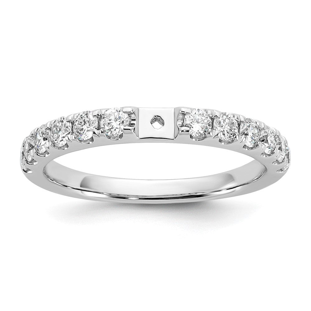 14k White Gold 5/8 ct Lab Grown Dia VS/SI+ G+ Semi Peg Set Engagement Ring