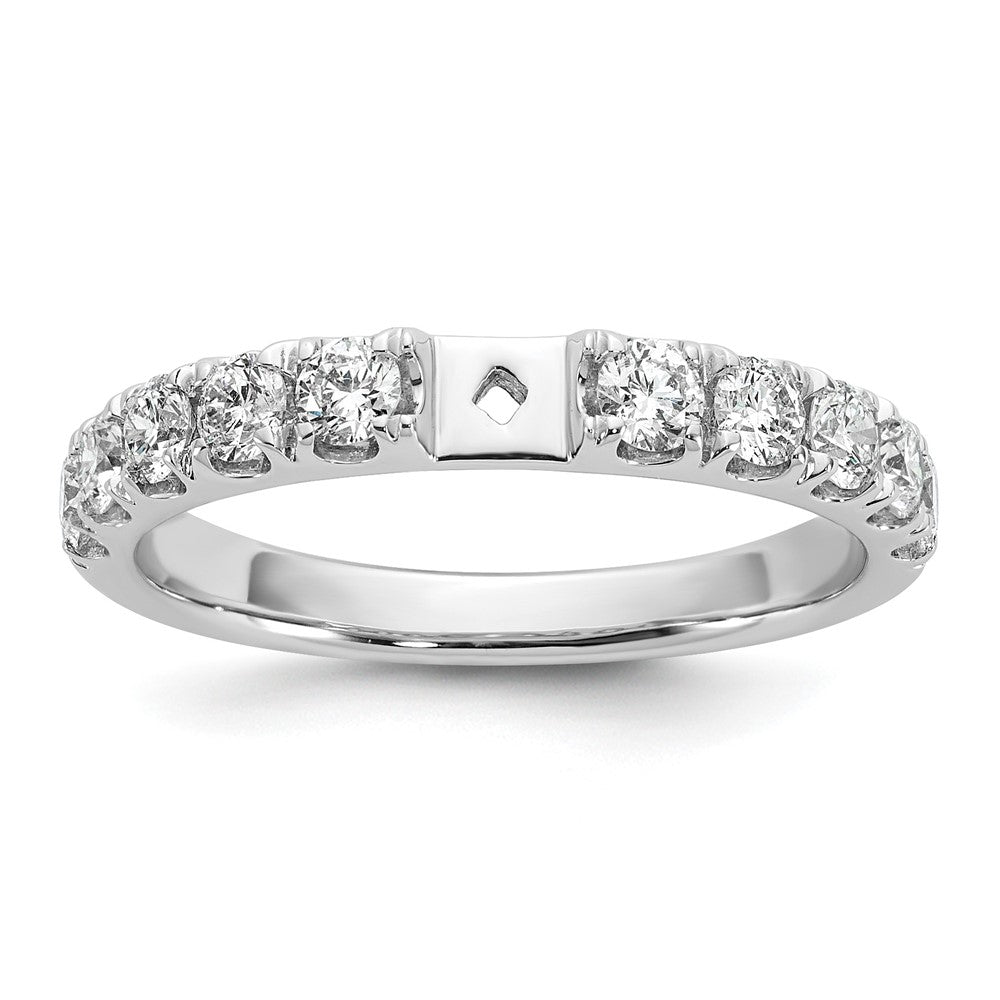 14k White Gold 3/4 ct Lab Grown Dia VS/SI+ G+ Semi Peg Set Engagement Ring