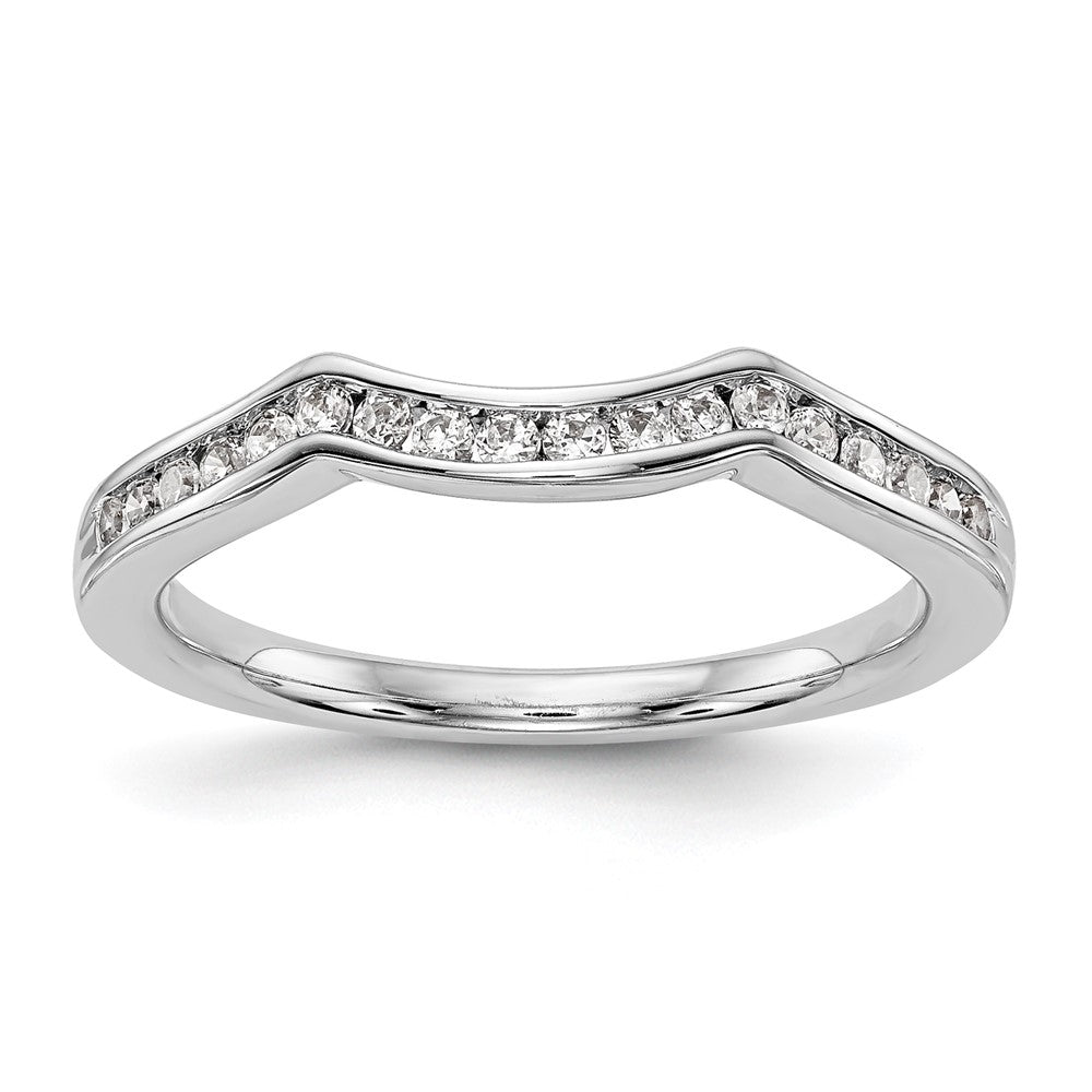 14k White Gold 1/5 ct Lab Grown Diamond VS/SI+ G+ Complete Wedding Band