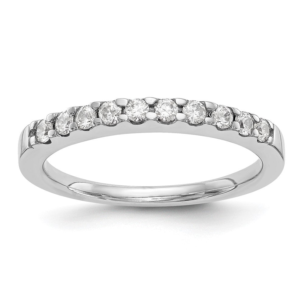 14k White Gold 1/3ct Lab Grown Diamond VS/SI+ G+ Comp Wedding Band