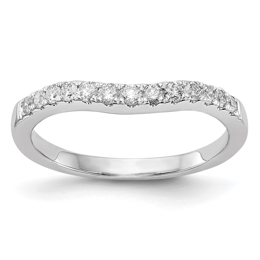 14k White Gold 1/3ct Lab Grown Diamond VS/SI+ G+ Comp Wedding Band
