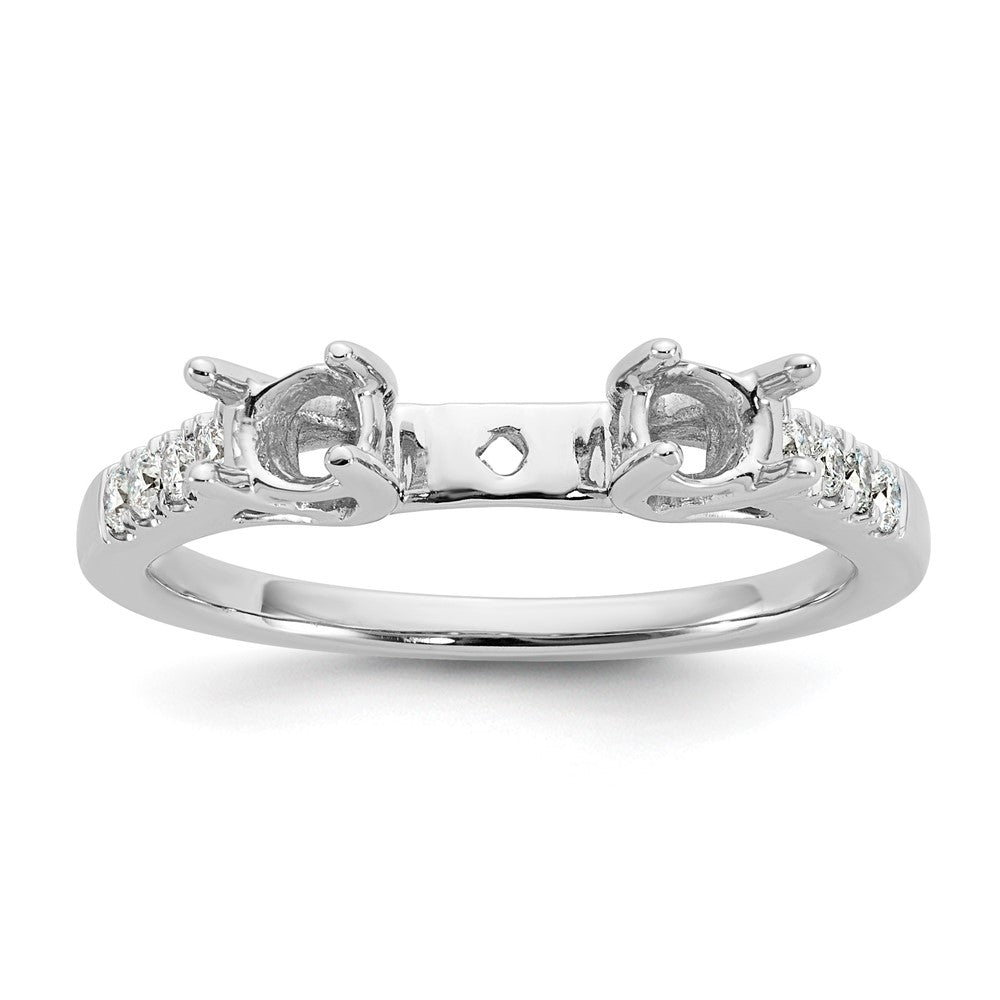 14k White Gold 5/8ct Lab Grown Diamond VS/SI+ G+ Semi Peg Set Eng Ring