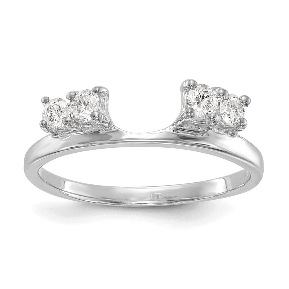 14k White Gold 1/3 ct Lab Grown Diamond VS/SI+ G+ Complete Ring Wrap