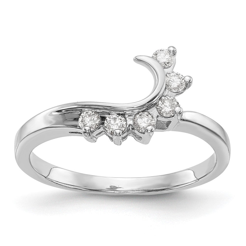 14k White Gold 1/6 ct Lab Grown Diamond VS/SI+ G+ Complete Ring Wrap