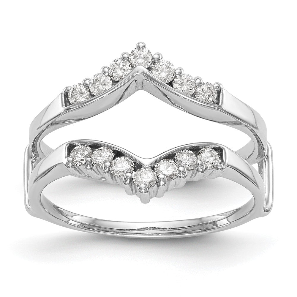 14k White Gold 1/3 ct Lab Grown Diamond VS/SI+ G+ Complete Ring Guard