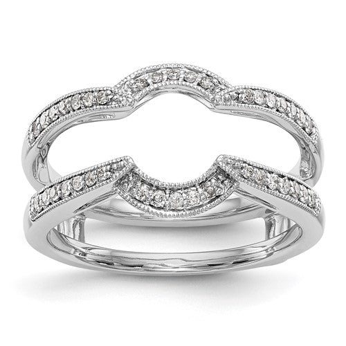 14K Round Diamond Semi-Mount Halo Engagement Ring
