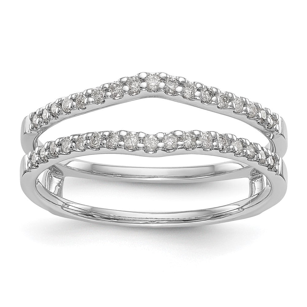 14k White Gold 1/4 ct Lab Grown Diamond VS/SI+ G+ Complete Ring Guard
