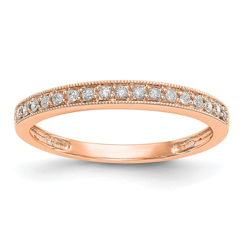 14k Rose Gold 1/6 ct Lab Grown Diamond VS/SI+ G+ Complete Wedding Band