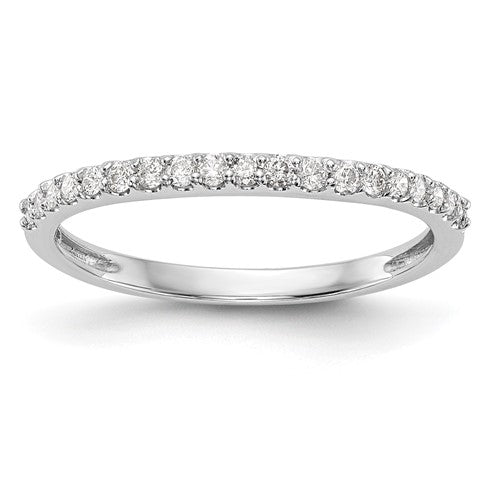 14K White Gold 3-Stone Bypass 1/3 carat Complete Diamond Ring