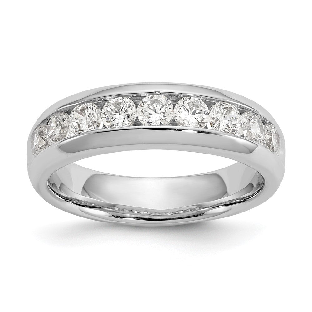 14k White Gold 1 ct Lab Grown Diamond VS/SI+ G+ 9 Stone Complete Band