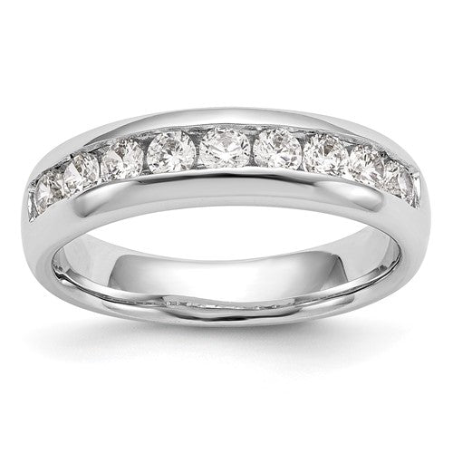 14k Two-tone Criss-Cross (Holds 1/2 carat (5.2mm) Round Center) 1/3 carat Diamond Semi-mount Engagement Ring