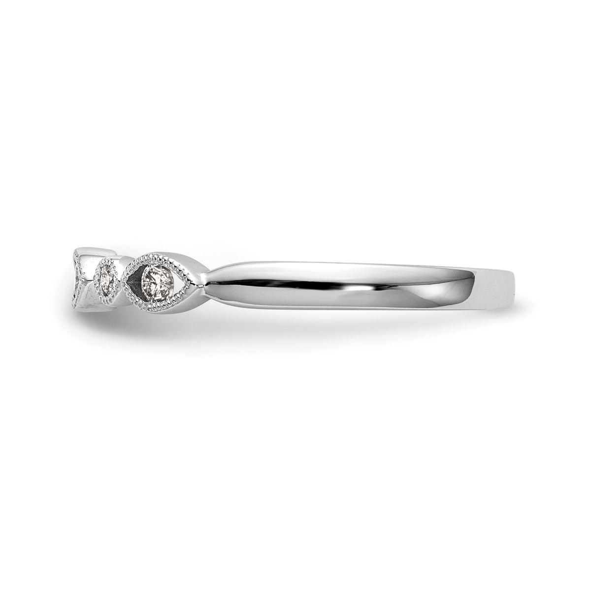 14K White Gold Diamond Band
