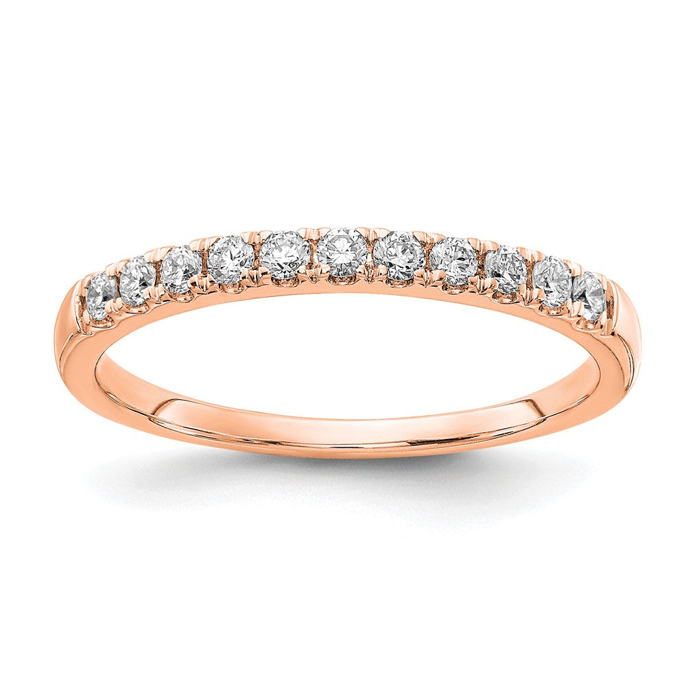 14k Rose Gold 1/5ct Lab Grown Diamond VS/SI+ G+ Complete Wedding Band