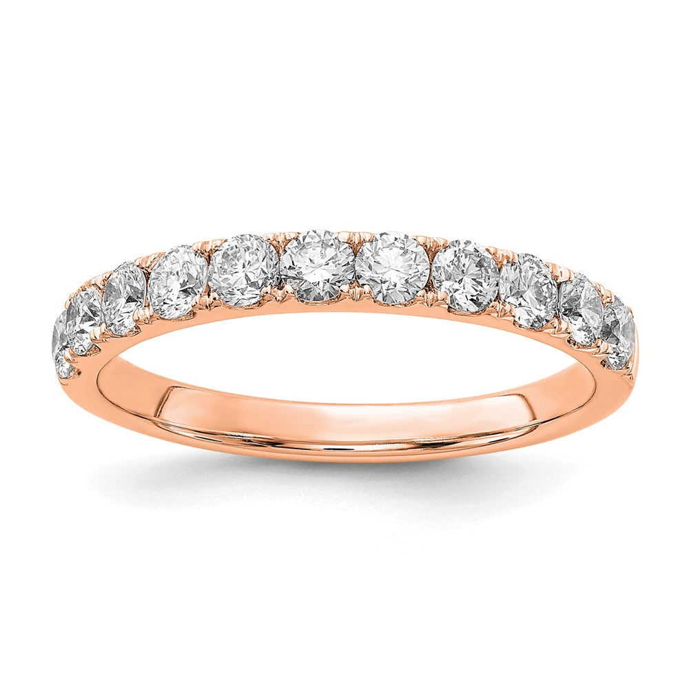 14k Rose Gold 3/4 ct Lab Grown Diamond VS/SI+ G+ Complete Wedding Band