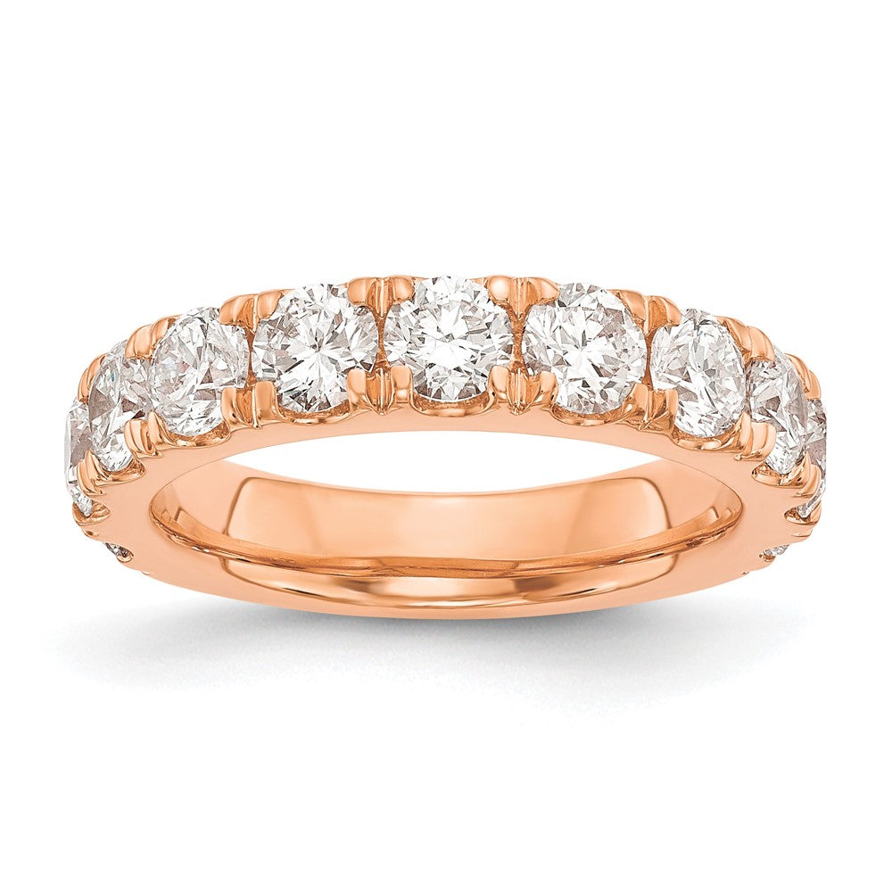 14k Rose Gold 2 ct Lab Grown Diamond VS/SI+ G+ Complete Wedding Band