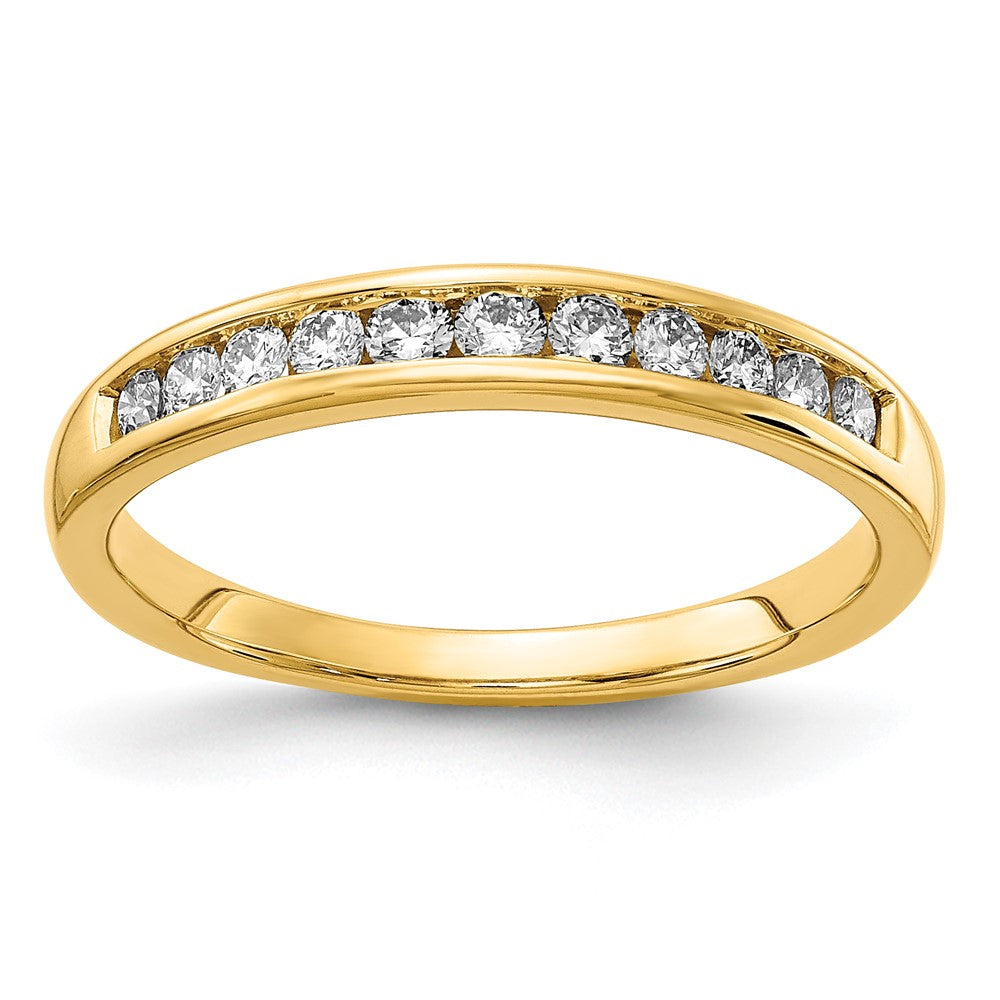 14k 1/3 ct Lab Grown Diamond VS/SI+ G+ Complete Channel Set Band