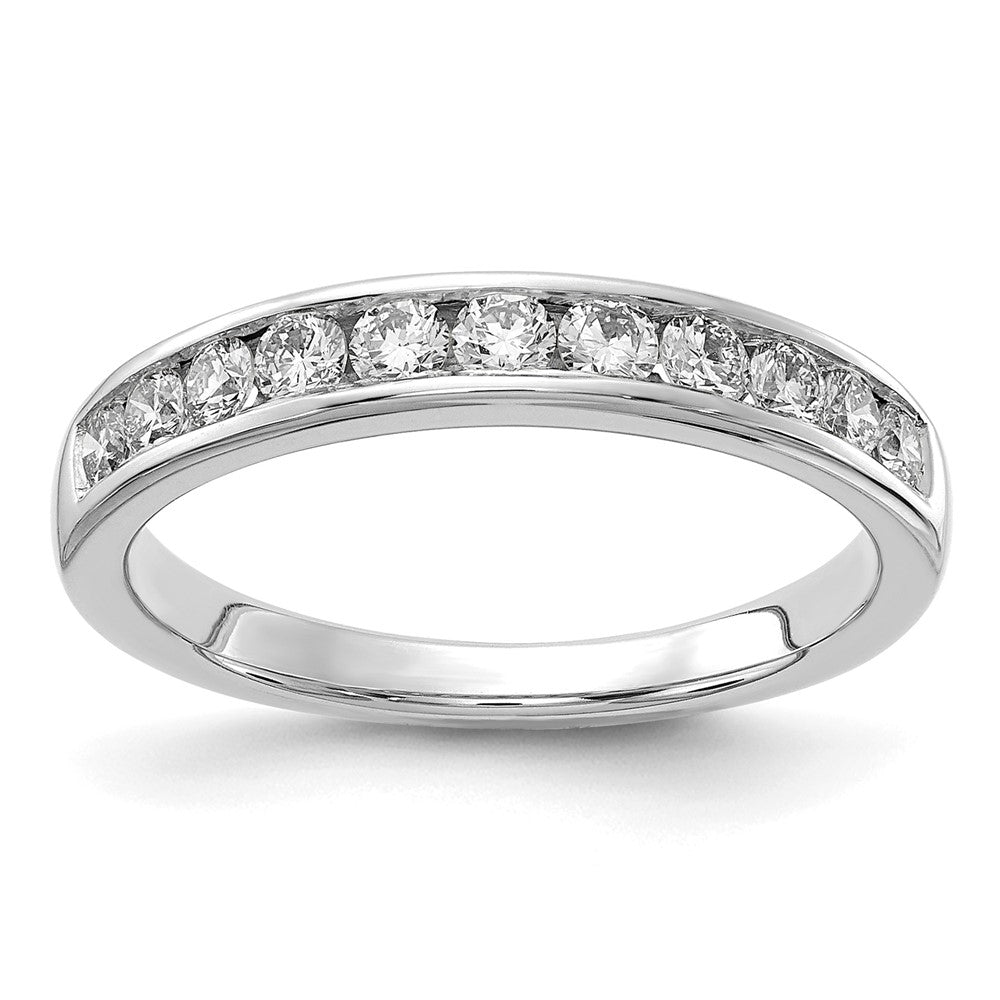 14k White Gold 1/2 ct Lab Grown Diamond VS+ F+ Complete Band