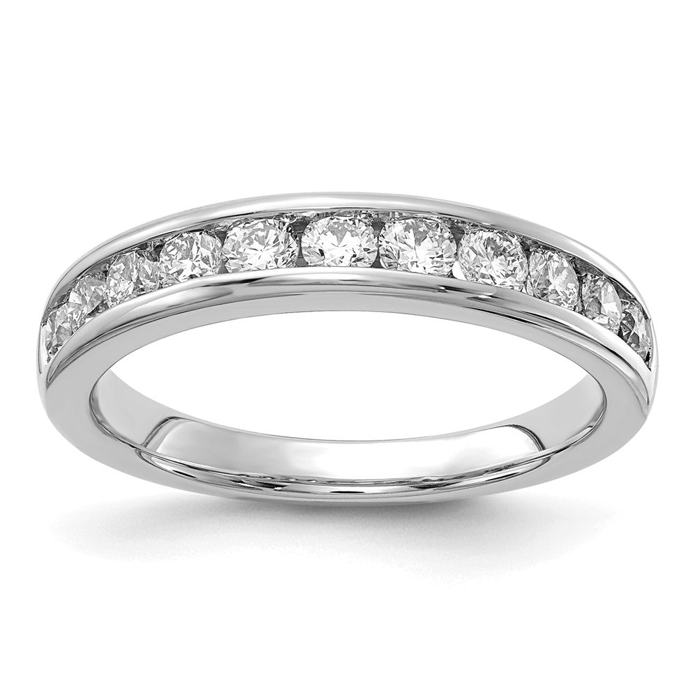 14k White Gold 3/4 ct Lab Grown Diamond VS+ F+ Complete Band