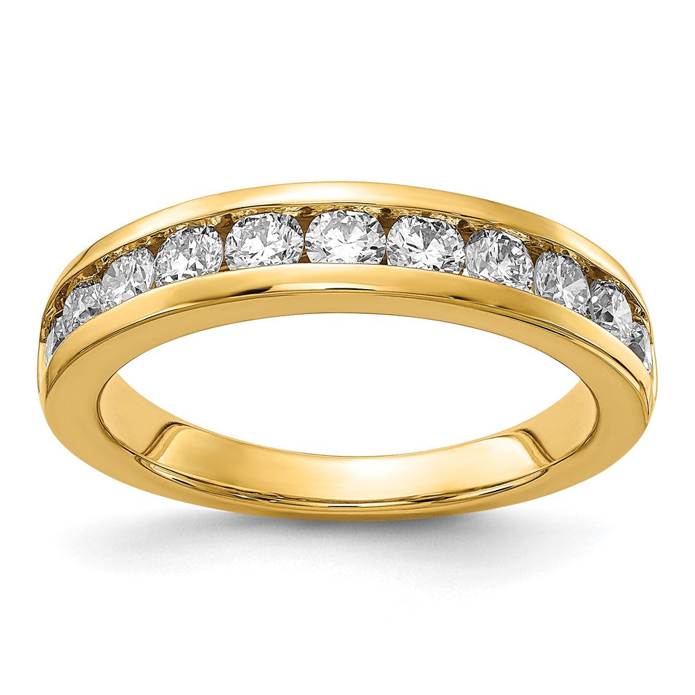14k 1 ct Lab Grown Diamond VS/SI+ G+ Complete Channel Set Band