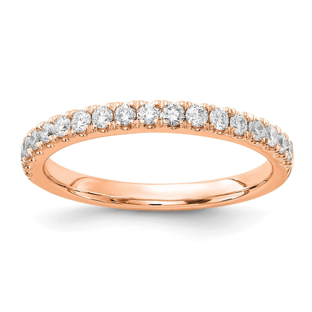 14k Rose Gold 1/3 ct Lab Grown Diamond VS+ F+ Complete Wedding Band